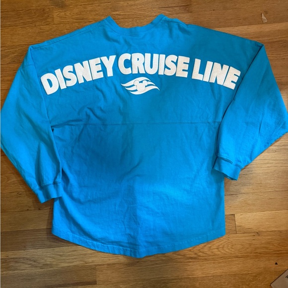 Disney Cruise Line Spirit Jersey Teal Blue Lace Up Size M Long Sleeve - Picture 9 of 9
